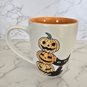 Spectrum Designz Halloween Mug with Stacked Pumpkins and Black Cats